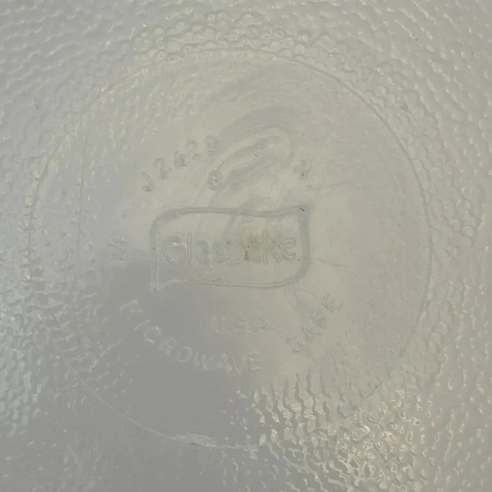 2 - Glasbake 1970s Round 8in Casserole Dishes Green Daisy Milk Glass MCM Kitchen - Picture 9 of 11